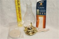 Oil Lamp Parts-Wicks Burner & Globe