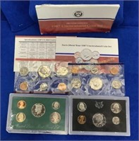 (3) Different US coin sets  (2) proof & (1) UNC