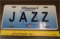 Missouri "JAZZ" License Plate