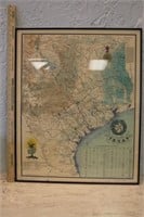 1836 Revolutionary Map of Texas Framed