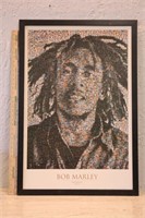 Framed Photomosaic Bob Marley Poster