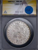 1884-0 &1885-0 Morgan Silver Dollars