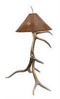 A Sculptural Elk Antler Table Lamp
