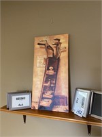 VINTAGE GOLF CLUB THEMED WALL ART PICTURE