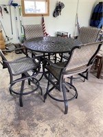 TROPITONE PATIO HIGH TOP TABLE & 4 CHAIRS
