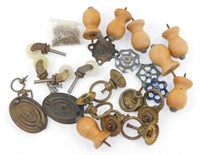 Bag of Vintage Furniture Legs, Drawer Pulls and