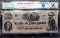 1862-1863 Confederates States $100 Bill