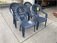 4 NICE STACKING PATIO CHAIRS