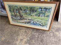 CHARLES PETERSON SIGNED "PICNIC" FRAMED PRINT