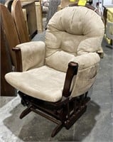 Wooden Spindleback Glider Rocker Chair with