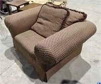 Upholstered Rolled Arm Lounge Chair, 48x40x30in