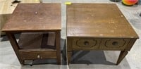 Wooden Side Tables, 26x20in and 20x24in
(Bidding