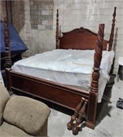 British Colonial Style Bed (100"×80"×84")