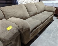 Light Brown 3 Cushion Sofa (87"×38"×34")