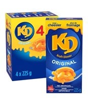KD Original Macaroni & Cheese, 225g Box, 4 Count