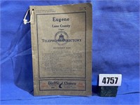 Antique Eugene Lane County Directory, 1929
