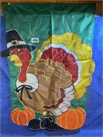 Pilgram Turkey Yard Flag, 27"W X 46"L