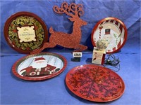 Christmas Plates, Chirping Ball w/Jumping Red