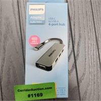 Philips USB 2.0 4-Port Hub, Type-C