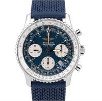 Breitling Navitimer Men 42 MM Blue Steel Watch