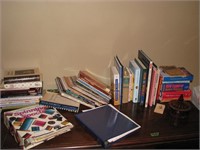 Misc lot of books, cookbooks, crafting and sewing