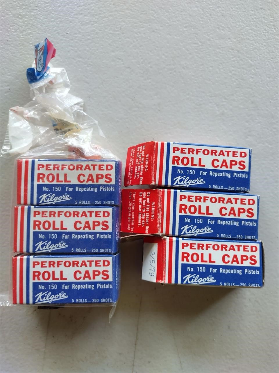 6- Perforated Roll Caps for Repeating Pistols