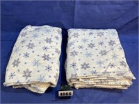 Twin Flannel Snowflake Sheet