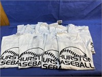 Qty 8 Adult Sm White Thurston Baseball T-Shirts