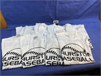 Qty 8 Adult Sm White Thurston Baseball T-Shirts
