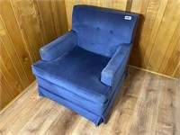Royal Blue Chair, 31"W X 34"D X 31T
