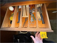 Drawer full of hardware and tools, etc. item