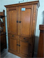 Antique Wooden Cabinet, 4 Door and 2 Drawer.