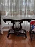 Marble Top Harp Console Table