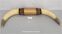 Leather Wrapped Set 30" Bull Horns