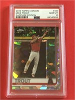 PSA 10 2019 Topps Chrome Mike Trout Sapphire SP