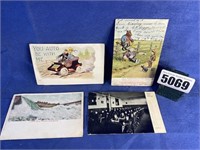 Antique Postcards, 2 Humor, Gonzaga, Spokane,