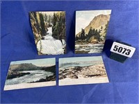 Antique Postcards, 2 Yellowstone, 2 Oregon