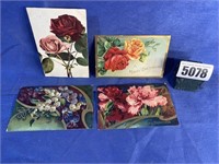 Antique Greeting Card Post Cards (4)