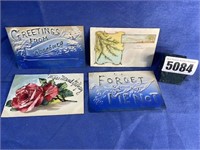Antique Greeting Card Post Cards (4)
