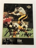 1997 UD Jack Ham Autograph w/ HOF 1988 Steelers