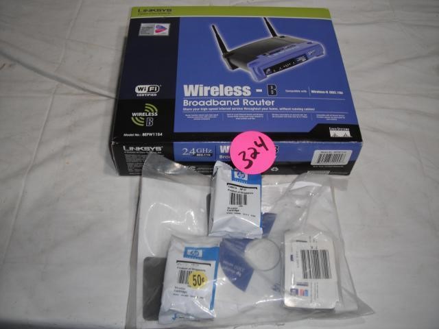 Wireless Broadband Router & HP Ink Cartridge