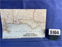 Vintage Southeastern U.S. Map, 1958, The Natl.