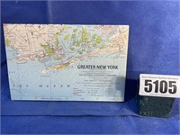 Vintage Greater New York, U.S. Map, 1964, The