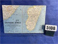 Vintage Southern Africa Map, Nov. 1962, The