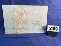 Vintage Italy Map, Nov. 1964, Natl. Geographic