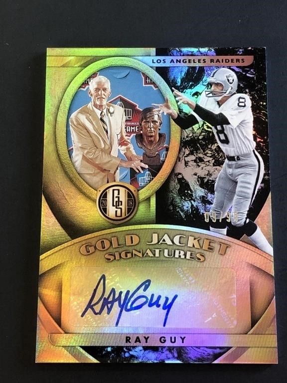 Ray Guy Autograph #d /99 Gold Jacket Signatures