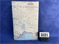 Vintage Central Canada Map, 1963, The Natl.