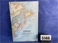 Vintage Canada Map, 1961, Natl. Geographic