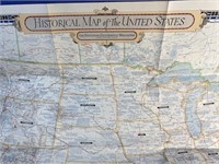 Vintage Historical U.S. Map, 1953, The Natl.