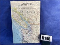 Vintage Northwestern U.S. Map, 1960, The Natl.